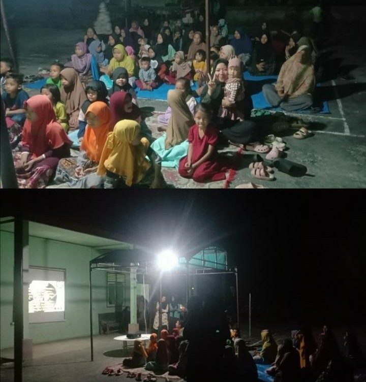 Forum Anak Lubuk Garam Gelar Nobar Bersama Anak Santri