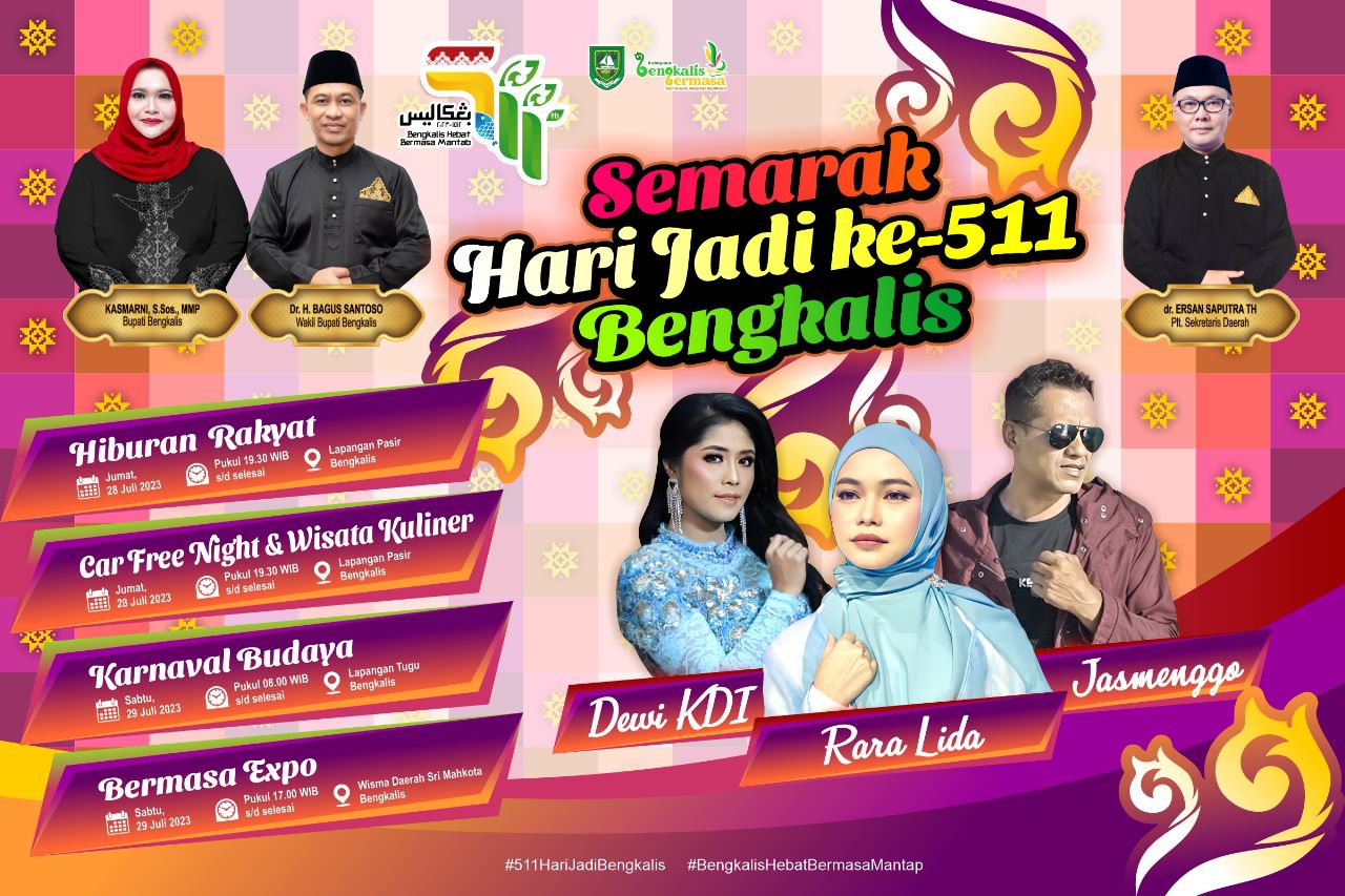 Jangan Lewatkan, Berikut Rangkaian Hari Jadi Ke-511 Bengkalis 2023