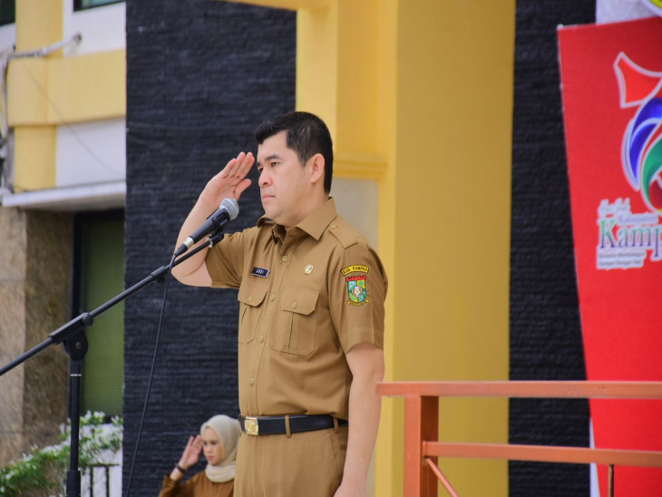 Pimpin Apel Pagi, Pj Sekda Kampar Tekankan ASN selalu memberikan pelayanan yang optimal bagi masyarakat dan Wajib Menjaga Integritas