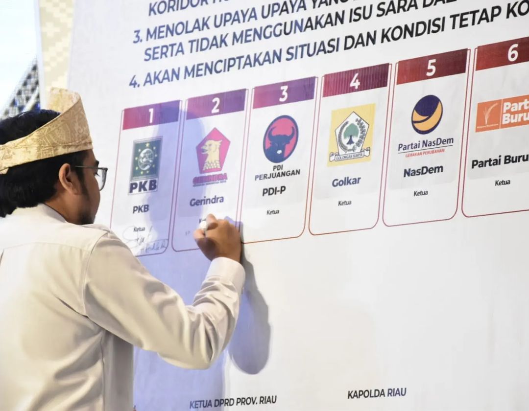 Wakil Ketua DPRD Pekanbaru Ginda Burnama Hadiri Deklarasi Pemilu Damai 2024