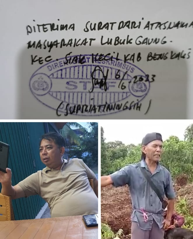 Masyarakat Lubuk Gaung Sah Lapor kan Terduga Mafia Tanah ke Polda Riau