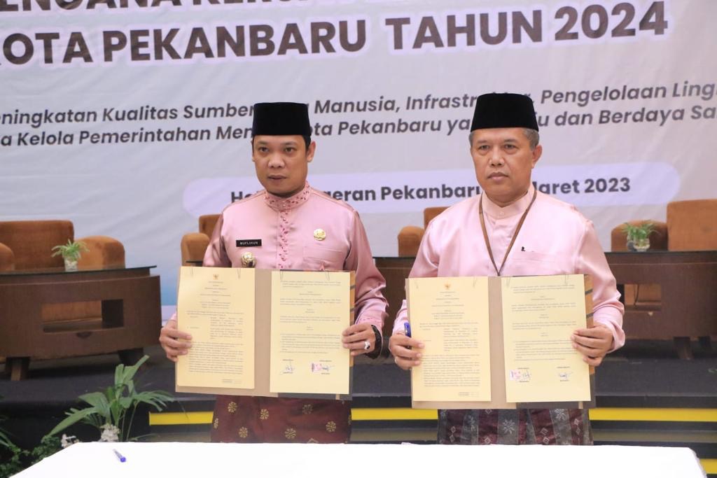 Pemko dan BPS Pekanbaru Tandatangani MOU Guna Sukseskan Program Satu Data Indonesia