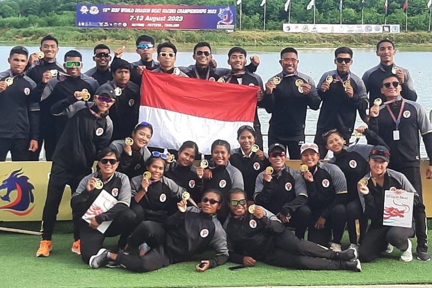 Pedayung Riau Ikut Persembahkan Emas Kedua, di IDBF World Dragon Boat Racing Championship