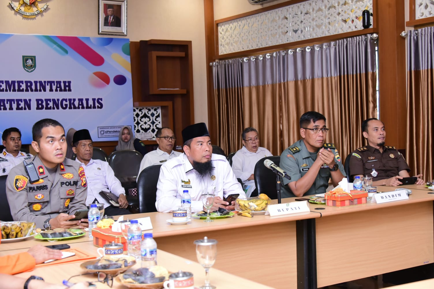 Pemkab Bengkalis Ikuti Rakor Penanggulangan Bencana Karhutla Bersama Kepala BNPB RI