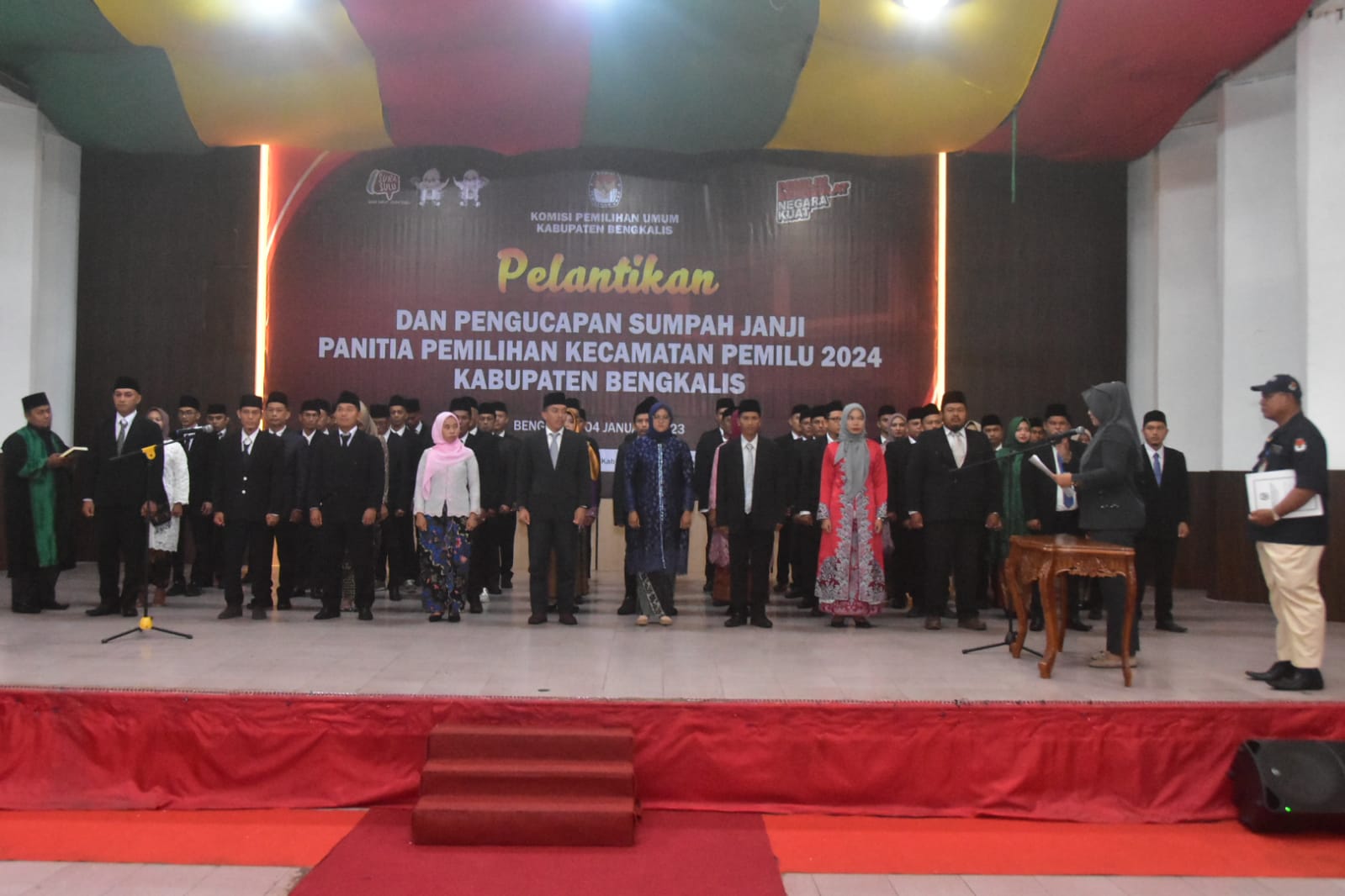 Ketua KPU Bengkalis Lantik 55 Panitia Pemilihan Kecamatan