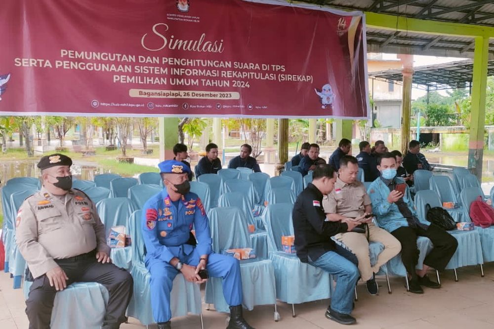 Kapolres Rohil Gelar Simulasi Pemungutan dan Penghitungan Suara